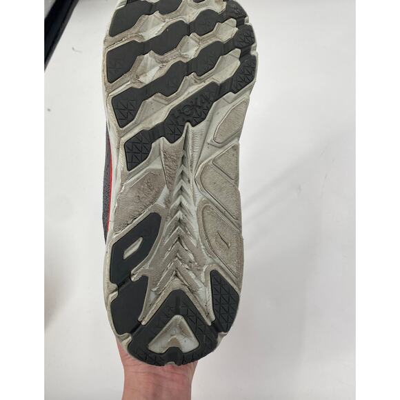 HOKA One One Mens Clifton 8 Running Shoes Athletic Sneakers Gray Red Mens 13 - Picture 15 of 16